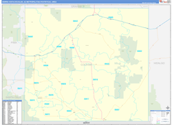 Sierra Vista-Douglas Metro Area Wall Map Basic Style 2025